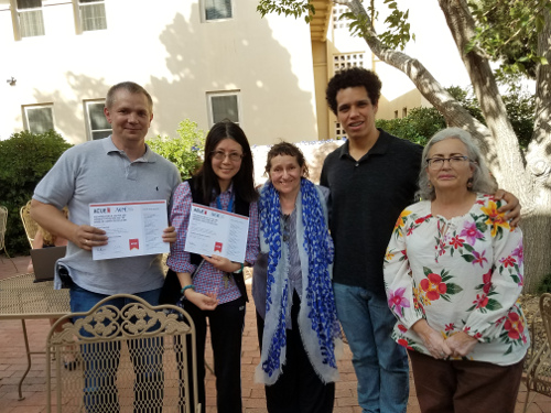 ACUE Pinning Ceremony, Peter and Margaret de Wetter Center Patio, University of Texas at El Paso